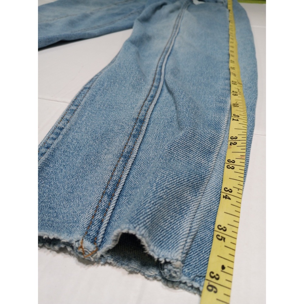 SONG Mom Jeans High Rise7/28 Light Wash Blue / Stretchy Excellent - Picture 9 of 16